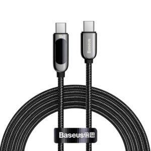 Cable Baseus 100w 2 metros USB C a C con Pantalla
