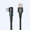 Cable Trenzado Tipo Usb-a Tipo-c 100w Carga Rapida 2 Mt 90°