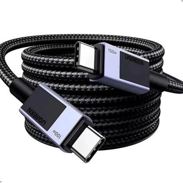 Cable Ugreen 2 metros Carga Rapida L512 Carga Rapida 20V 5A 100w (10) Cable Baseus 100w Tipo C a C 2m Cafule Series Nylon Trenzado