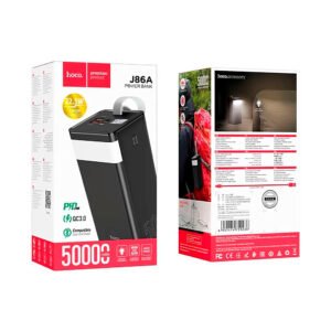 (2) Power Bank Hocoj86a Cargador Portatil 50000 Mah Con Lampara