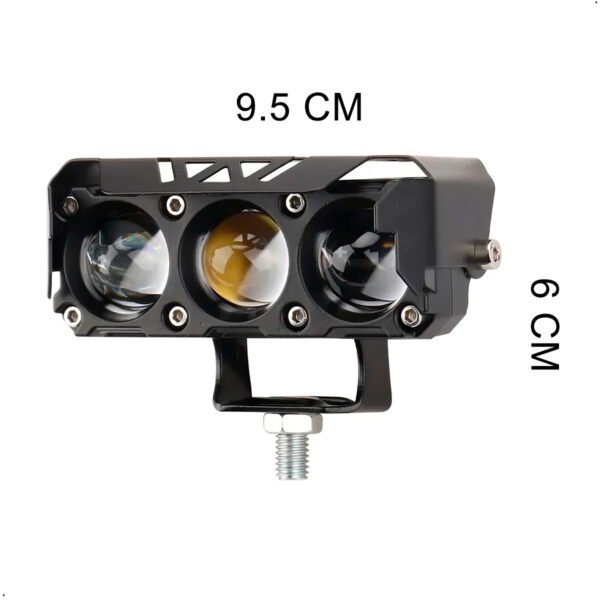 Foco Neblinero Faro Led Moto Auto Bicolor Tipo Lupa Blanco y amarillo (18) Luces Exploradoras Ambar Y Blanca Moto Camioneta X 2 Unids