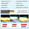 Foco Neblinero Faro Led Moto Auto Bicolor Tipo Lupa Blanco y amarillo (21) Luces Exploradoras Ambar Y Blanca Moto Camioneta X 2 Unids