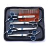 Juego de tijeras de aseo para mascotas, kit profesional de 5 piezas de acero inoxidable para perros o gatos con tijeras de corte de 7.5 pulgadas, tijeras profesiona (13) Tijeras Para El Cuidado De Mascotas 4 Tijeras Y 1 Peine en ACERO