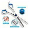 Juego de tijeras de aseo para mascotas, kit profesional de 5 piezas de acero inoxidable para perros o gatos con tijeras de corte de 7.5 pulgadas, tijeras profesiona (16) Tijeras Para El Cuidado De Mascotas 4 Tijeras Y 1 Peine en ACERO