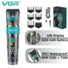 Maquina Cortadora De Pelo Vgr V-695 Digital Transparente (1) Maquina Cortadora De Pelo Cabello VGR 695 Inalambrico