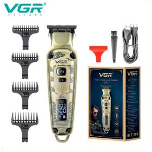 Maquina Corte Cabello VGR V 901 Inalambrico Trimmer (8) Maquina Trimmer Corte De Pelo Inalambrica Vgr-901 Profesional Metal