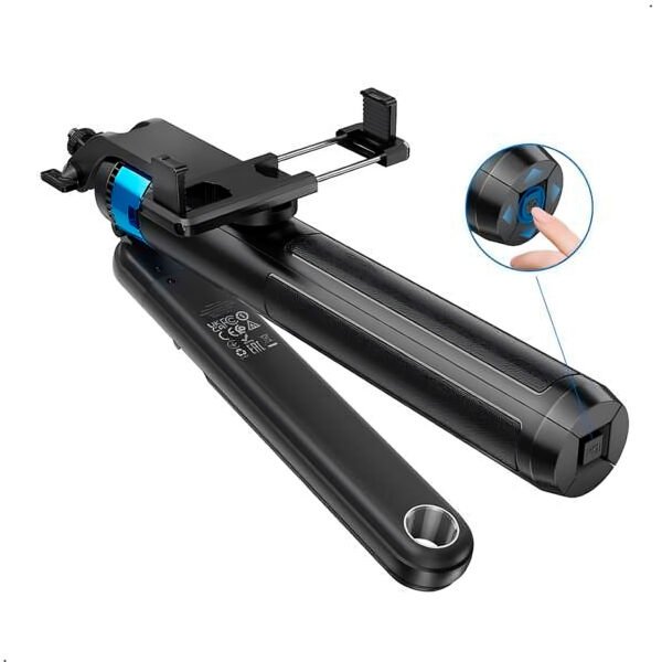Palo Selfie Soporte antivibración para transmisión en vivo HOCO K22 de aleación de aluminio práctico (8) Palo Selfie Stick Hoco K22 Control Remoto Bluetooth Tripode 1,75m
