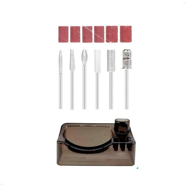 Pulidor Uñas Drill Eléctrico Portatil + Set Manicura Pedicura 12 pzs