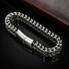 Pulsera Trenzada De Acero Inoxidable Con Hebilla Magnética