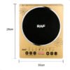 RAF 2000W Pantalla LED digital Micro Placa de cristal Cocina de inducción eléctrica de un solo quemador (5) Cosina Electrica De Induccion Raf R8017 1 hornilla