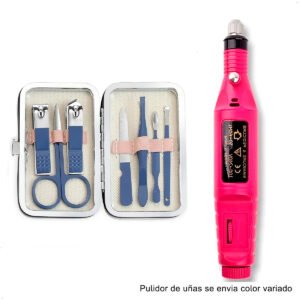 Set de Manicura Pedicura 7 piezas Acero Inoxidable (12) Set Manicura Pedicura 7 Piezas + Kit Pulidor De Uñas