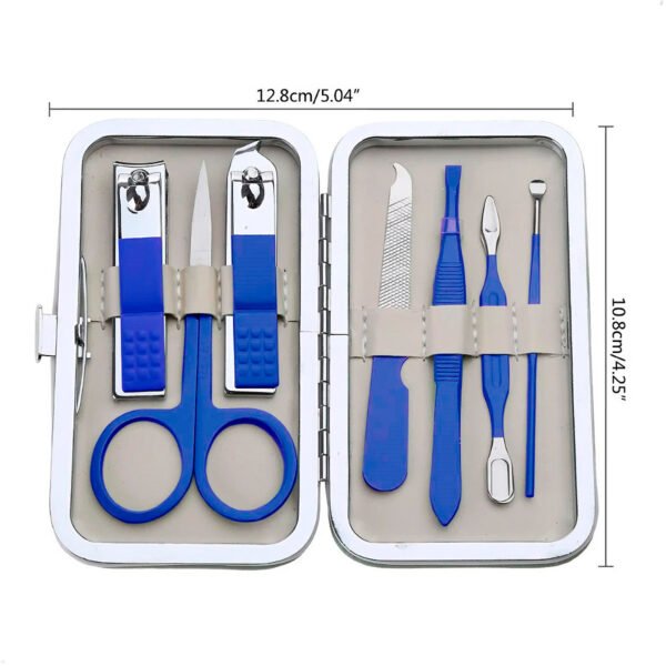 Set de Manicura Pedicura 7 piezas Acero Inoxidable (2) Set De Manicura Pedicura 7 Piezas Acero Inoxidable Cortauñas
