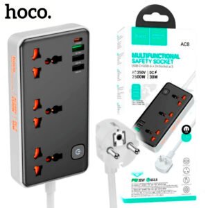 Extension Socket Hoco Ac8 30w Puesto Usb A - Tipo C