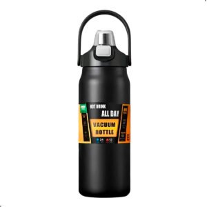 Termos Portátiles con Paja Deporte al Aire Libre 304 Taza Térmica de Acero Inoxidable Tumbler Travel Frascos de Vacío al Aire Libre Botella de Agua (1) Botella Acero Inoxidable Termo Mantine Caliente Frio 1500ml