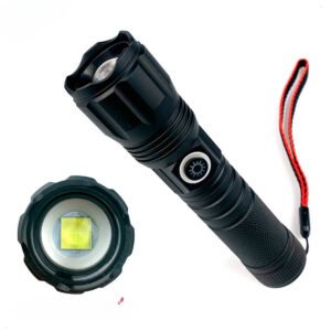 1 Linterna Led Cafini Recargable Zoom Telescopico De Bolsillo