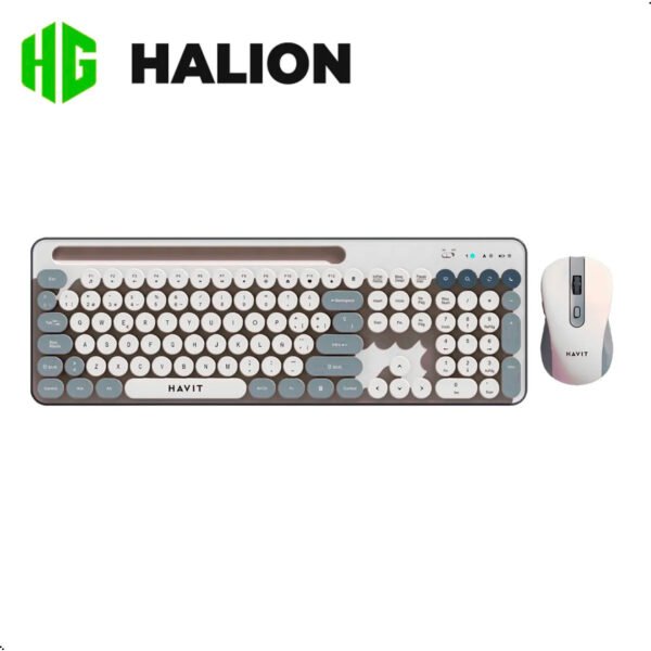 Combo Havit 45308 Gris Teclado Mouse KB832GCM-SP Inalambrico (5) Combo Teclado Y Mouse Inalambrico Havit KB832GCM-SP