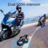 Intercomunicador Q58-MAX Casco de Moto Bluetooth Auriculares Altavoces IP65 Resistente al Agua Auriculares de Casco Radio FM - Micrófono Duro (12) Intercomunicador Lantun Q58 Max Bluetooth Para Casco De Moto