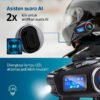 Intercomunicador Q58-MAX Casco de Moto Bluetooth Auriculares Altavoces IP65 Resistente al Agua Auriculares de Casco Radio FM - Micrófono Duro (3) Intercomunicador Lantun Q58 Max Bluetooth Para Casco De Moto