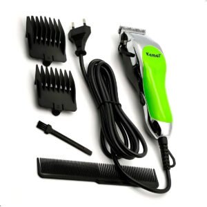 KEMEI KM-736 Cortapelos de perro para el cuidado de la casa, silencioso, sin cable, recargable con 2 guías de peine y cepillo de limpieza, el mejor juego profesional de cortapelo (10) Cortadora De Pelo Electrico Para Mascotas Kemei Km-736