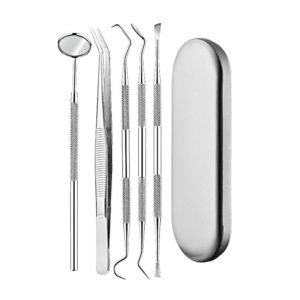 Kit-dental-pinzas-acero-inoxidable-2 Kit Limpieza Dental 5 Piezas Acero Inoxidable Higiene Diente
