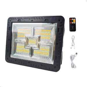 Lampara Solar Cafini 88018 CN-L3925T-2 Panel Solar Recargable (11) Reflector Solar Cafini 42w Batería 7200mah Control Remoto