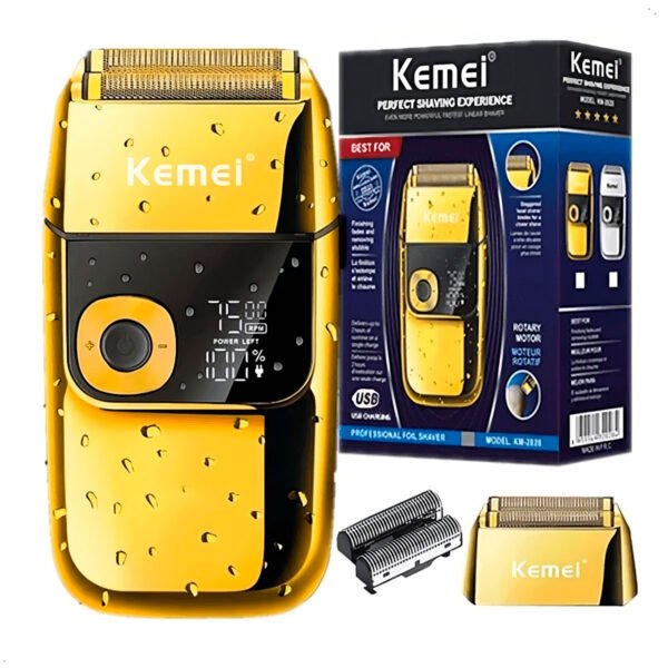 Afeitadora Kemei KM 2028 Pantalla Digital Recargable Profesional
