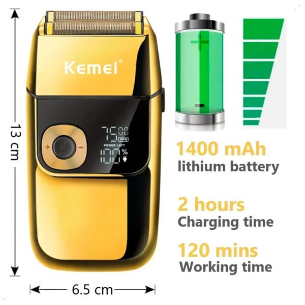 Afeitadora Kemei KM 2028 Pantalla Digital Recargable Profesional