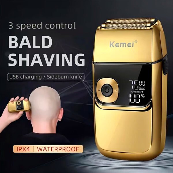 Afeitadora Kemei KM 2028 Pantalla Digital Recargable Profesional