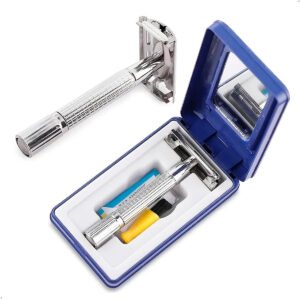 Maquinillas de afeitar para peluquero, maquinilla de afeitar Manual para hombres, maquinilla de afeitar de seguridad con mango de caja, herramientas de afeitado, herramient (4) Maquina De Afeitar Para Hombre Clásico De Acero Inoxidable