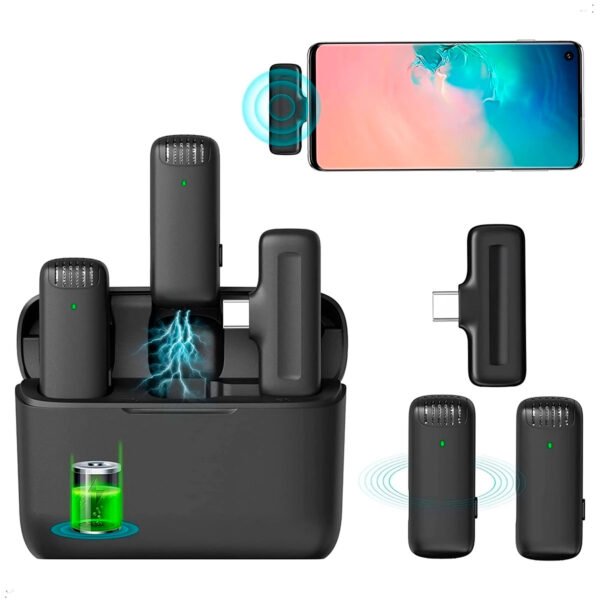 Microfono Lavalier Inalambrico Ulanzi J12 Usb Tipo C (1) Micrófono De Solapa Inalámbrico Ulanzi J12 Tipo C