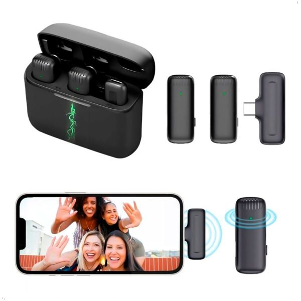 Microfono Lavalier Inalambrico Ulanzi J12 Usb Tipo C (7) Micrófono De Solapa Inalámbrico Ulanzi J12 Tipo C