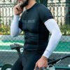 ROCKBROS mangas de bicicleta de seda de hielo verano transpirable protección de brazo de ciclismo al aire libre protección solar UV deportes MTB mangas de bicicleta de carretera (12) Mangas Negra Rockbros Con Protección Uv Xt9002 Deportiva