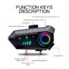 Seisa MT-Y10 auriculares inalámbricos para casco de motocicleta, cascos con Bluetooth 5,3, manos libres, a prueba de agua Seisa (9) Auriculares Audifonos Micrófono Bluetooth Para Seisa MT-Y10 Casco de Moto
