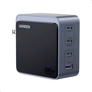 Ugreen Nexode S Cargador Rápido 100W GaN 3 Puertos USB-C 1 Puerto USB-A PD3.0QC Gris (1) Cargador De Pared Ugreen De 100w Nexode Gan 4 Puertos Carga Rapida