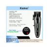 Maquina Corte Cabello Kemei KM 2290 Inalambrico (3) Kemei Km-2290 Cortadora De Pelo Afeitadora Eléctrica Clipper