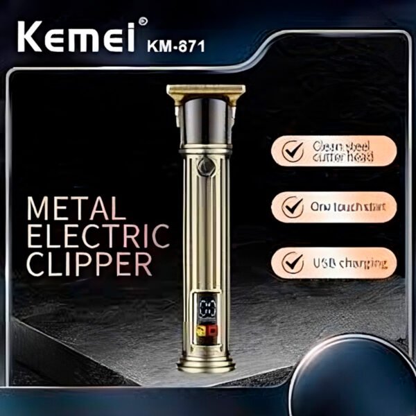 Kemei Km-871 Máquina Clipper De Cortar Cabello Inalambrica