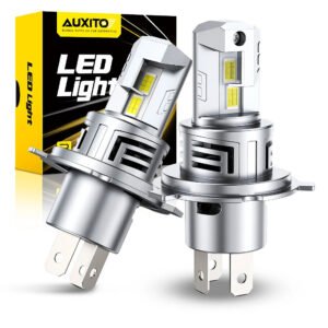 2025 nuevo AUXITO 30000LM H4 bombilla de luces LED 9003 HB2 faros LED haz alto y bajo con ventilador inalámbrico 60W faro de coche 12V 2 uds (3) Luces Auxito Para Autos Conector H4 M6s Led 30000lm 60w