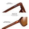 BARCUR-gafas de sol polarizadas TR90 para hombre y mujer, lentes deportivas ligeras, accesorio de protección UVAB (6) Lentes Barcur 2139 Polarizado Proteccion Uv400 Con Estuche Sport Marrón