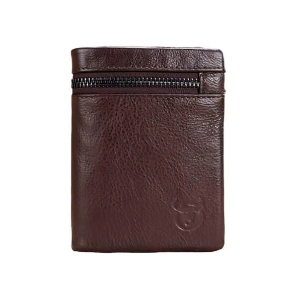 Billetera Hombre Bullcaptain Cuero Genuino Legítimo Con Cierre (2) Billetera Cartera Cuero Genuino Hombre Bullcaptain