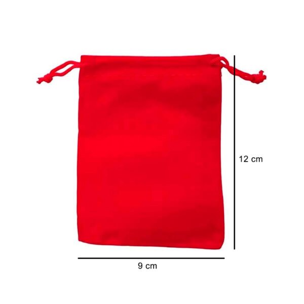 Bolda de terciopelo Pana 9x12 cm para joyeria regalos accesorios (2) Bolsa De Pana 25 Und 9x12 Cm Para Regalos Rojo