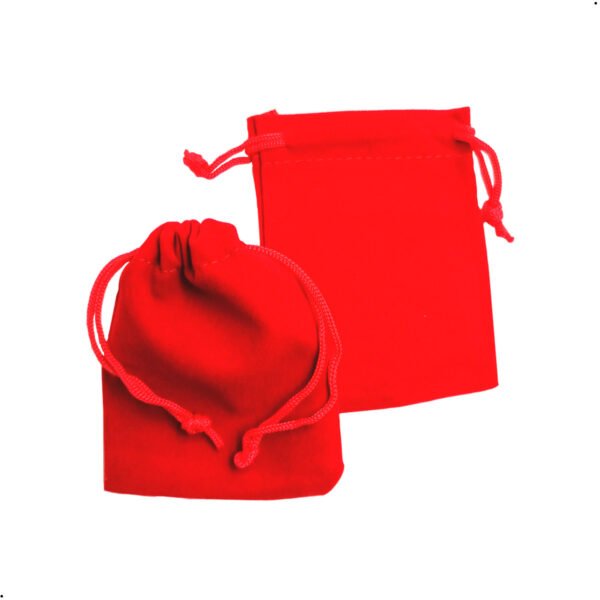 Bolda de terciopelo Pana 9x12 cm para joyeria regalos accesorios (5) Bolsa De Pana 25 Und 9x12 Cm Para Regalos Rojo