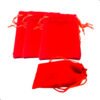 Bolda de terciopelo Pana 9x12 cm para joyeria regalos accesorios (8) Bolsa De Pana 25 Und 9x12 Cm Para Regalos Rojo