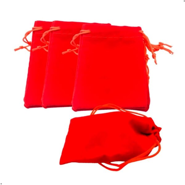 Bolda de terciopelo Pana 9x12 cm para joyeria regalos accesorios (8) Bolsa De Pana 25 Und 9x12 Cm Para Regalos Rojo