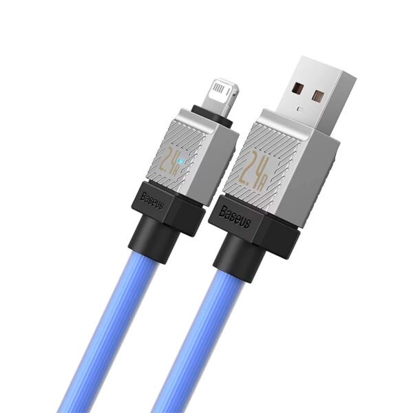 Cable de carga rápida Baseus USB-A a Lightning Coolplay Series 1m, 2.4A (Lila) (3) Baseus Cable Usb A - Lightning Ipad Iphone Cargar Rapida 1m Azul