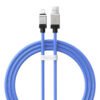 Cable de carga rápida Baseus USB-A a Lightning Coolplay Series 1m, 2.4A (Lila) (4) Baseus Cable Usb A - Lightning Ipad Iphone Cargar Rapida 1m Azul