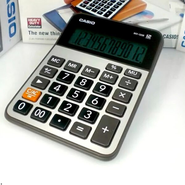 Calculadora Casio Mx-120b Solar 12 Dígitos Nuevo Original Gris Oscuro