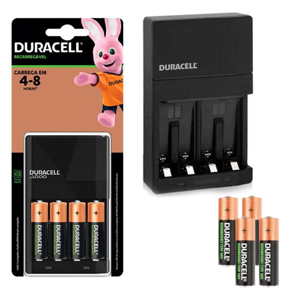 Cargador de Pila Recargable Duracell 4 - 8 Hras (2) Cargador Duracell 4 Pilas A A 2500mah Recargable 4 - 8 Hras