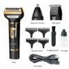 Afeitadora Recargable Inalámbrica Daling 3 en 1 con Peines y USB