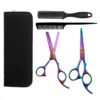 Tijera Combo Profesional Peluqueria De Corte Tornasol