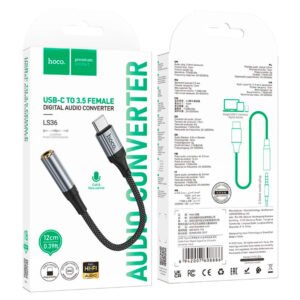 Adaptador Audio Hoco Ls36 Tipo C A Jack 3.5mm Digital